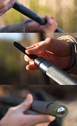 Trek Staff Walking Hiking Stick - Differebt Angles